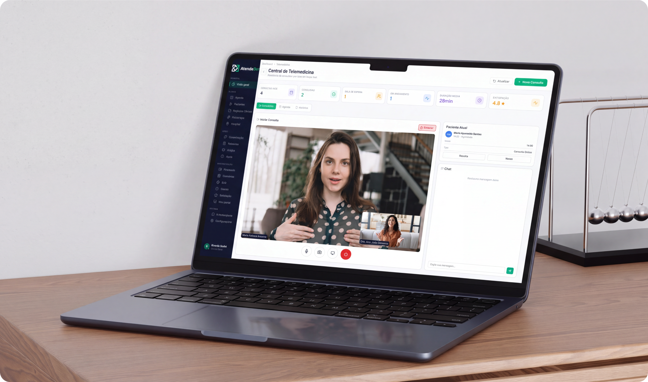 Atende Bem Clinical Web Platform Mockup