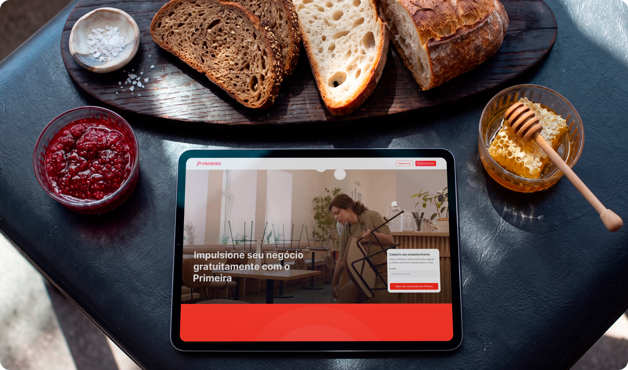 Primeira Mesa App & Web Ecosystem Mockup