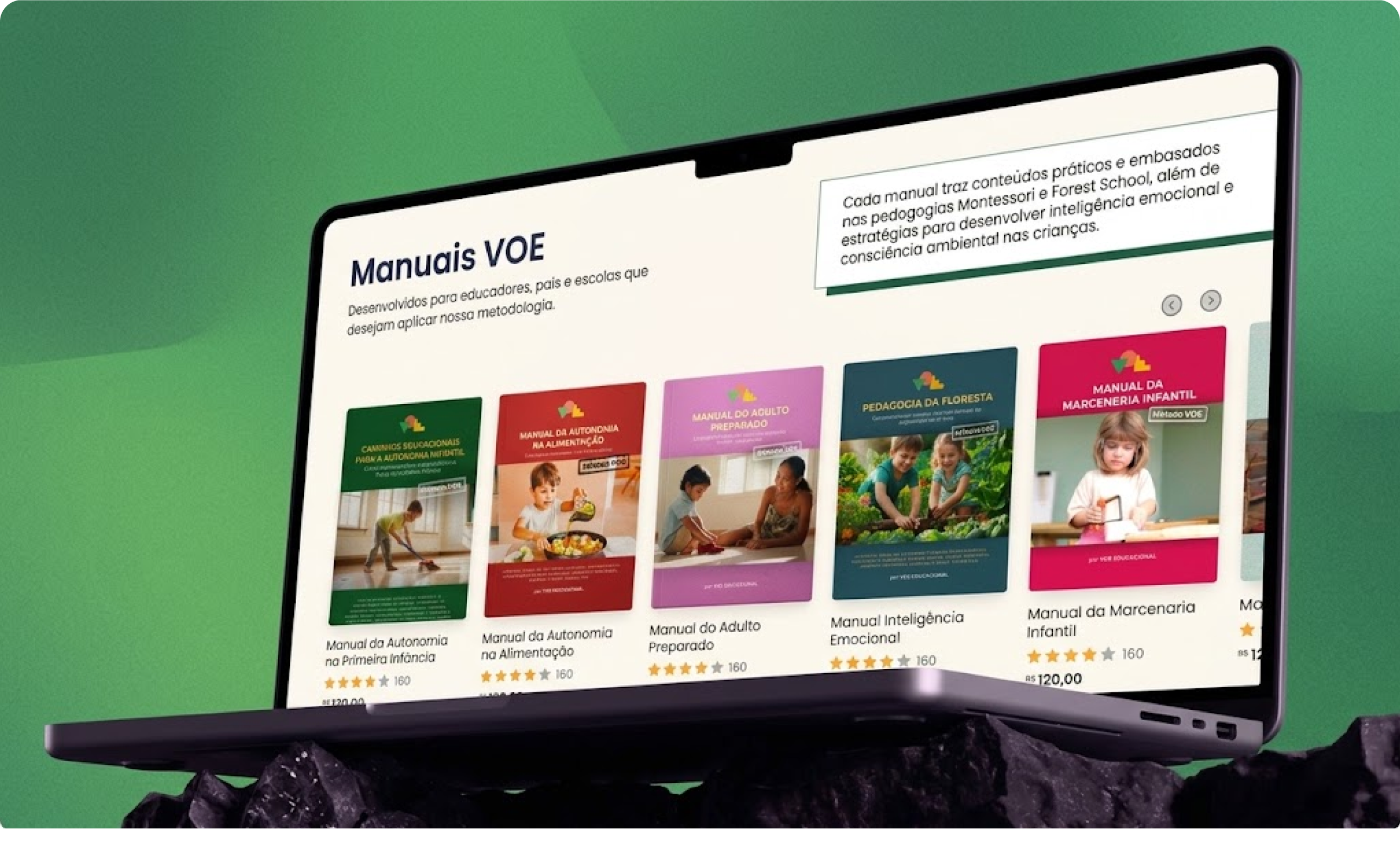 VOE Educacional Desktop Experience Mockup