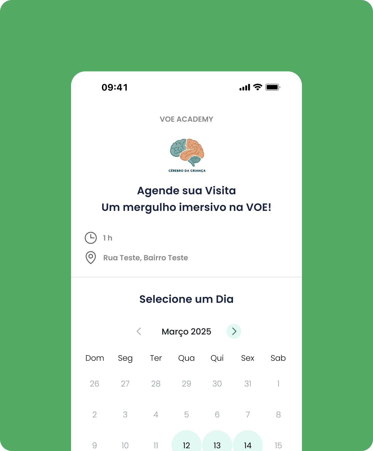VOE Educacional Mobile Screen Curriculum